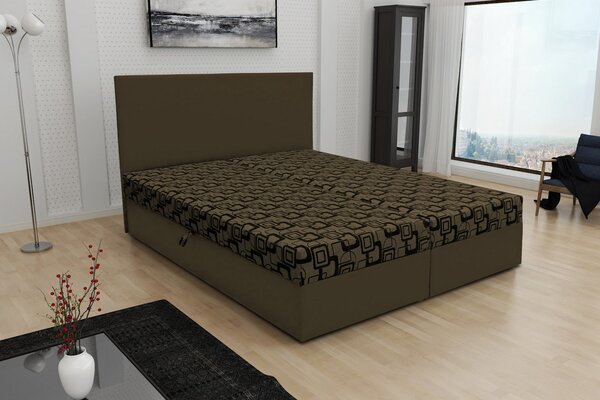 Boxspringová postel s úložným prostorem DANIELA COMFORT - 180x200, hnědá