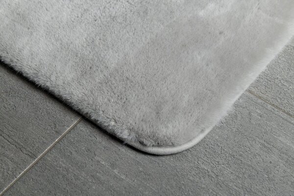 Gedy Gedy, FUZZY koupelnová předložka, 50x80 cm, 100% polyester, protiskluz, šedá, 96FY508008