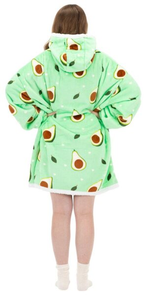 Mikinová deka Oversize s kapucí SPRINGOS HA7571 zelená