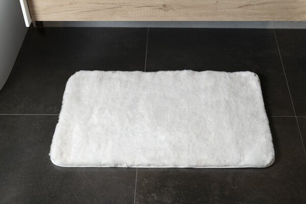 Gedy Gedy, FUZZY koupelnová předložka, 50x80 cm, 100% polyester, protiskluz, bílá, 96FY508002