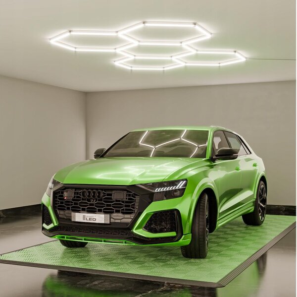 LED Stm stropní svítidlo HEXAGON LED/240W/85-265V 5000K CRI 90 IP54 bílá