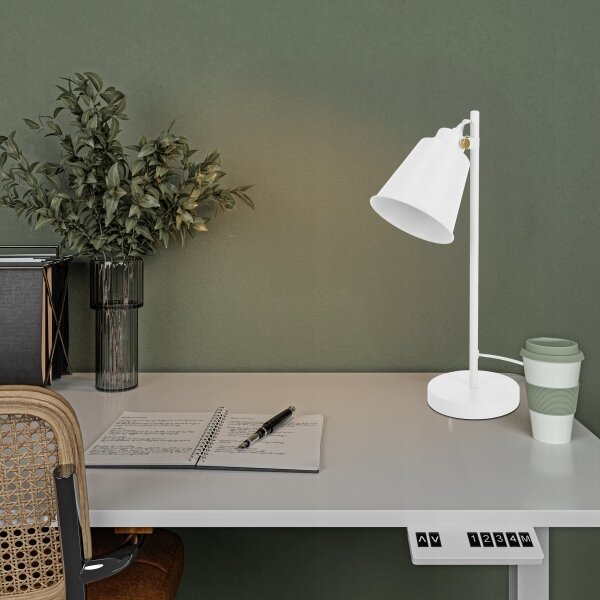 Stolní lampa 1xE27/40W/230V bílá