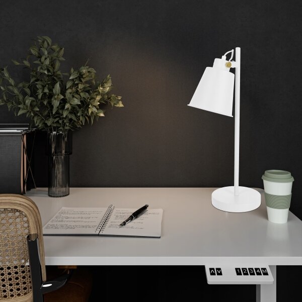Stolní lampa 1xE27/40W/230V bílá
