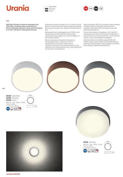 Redo 90496 - LED Venkovní stropní svítidlo URANIA LED/10W/230V 3000K IP65 hnědá