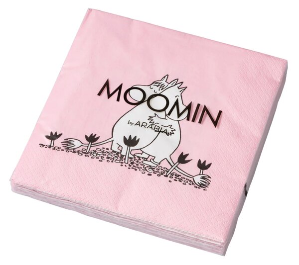 Arabia Ubrousky Moomin Love 33x33cm, 20ks / růžové