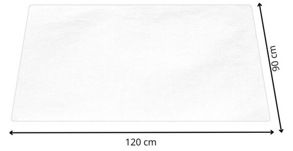 Podložka pod židli / na stůl 120x90 cm SPRINGOS FM0039 mléčná