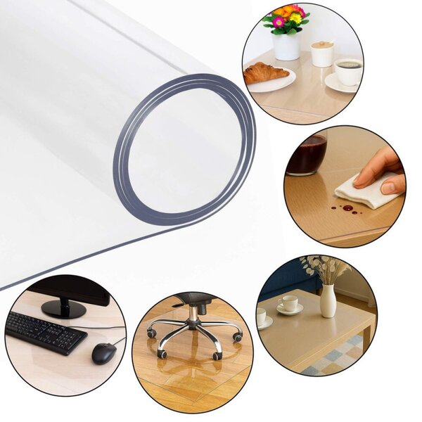 Podložka pod židli / na stůl 125x102 cm extra silná SPRINGOS FM0036 průhledná