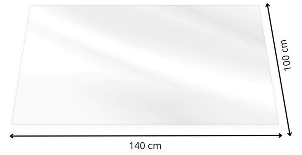 Podložka pod židli / na stůl 140x100 cm SPRINGOS FM0037 průhledná