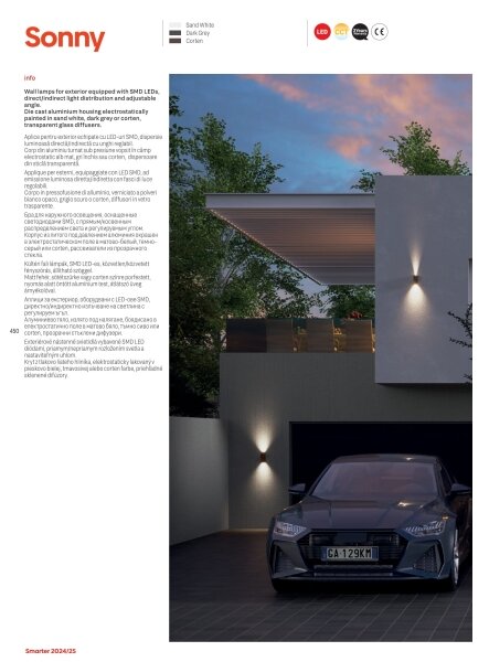 Redo 90635 - LED Venkovní svítidlo SONNY 2xLED/5W/230V 2200/3000/4000K IP54 bílá