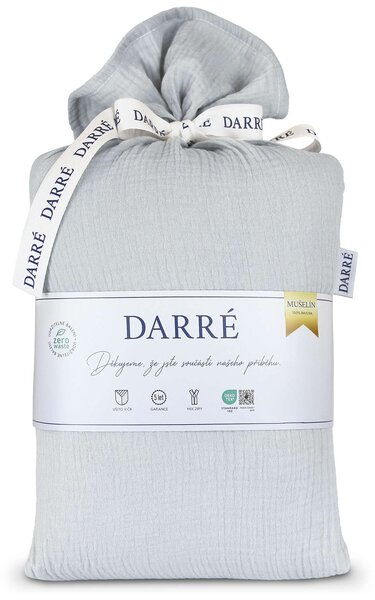 DARRÉ Mušelínové povlečení Silver Velikost: 140 x 200 + 70 x 90