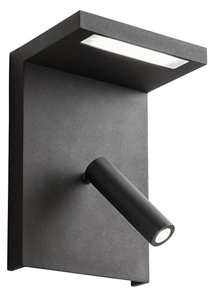 Redo 01-1500 - LED Nástěnné bodové svítidlo AGOS LED/6W/230V +LED/3,2W USB černá