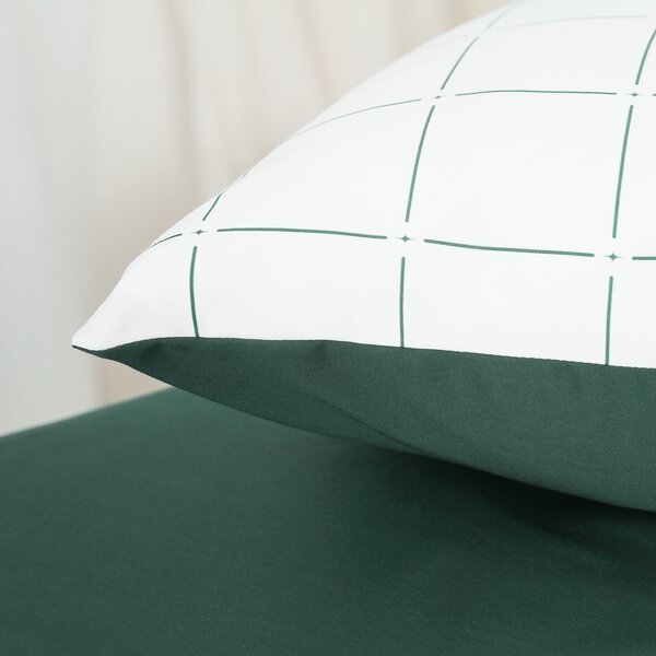 DARRÉ Saténové povlečení Royal Dream - dark green Velikost: 140 x 200 + 70 x 90