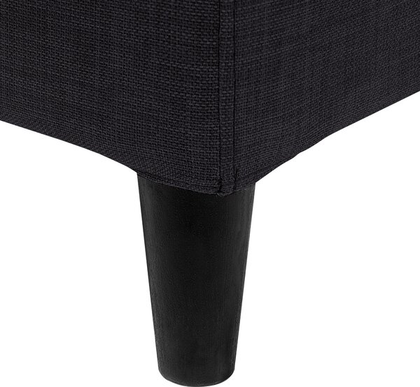LED postel Tkanina FITOU 180 x 200 cm Černá