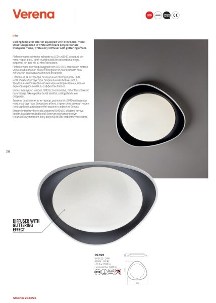 Redo 05-922 - LED Stropní svítidlo VERENA LED/24W/230V antracit