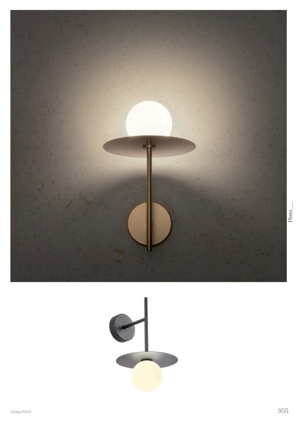 Redo 01-2726 - Nástěnná lampa PLATO 1xG9/10W/230V černá