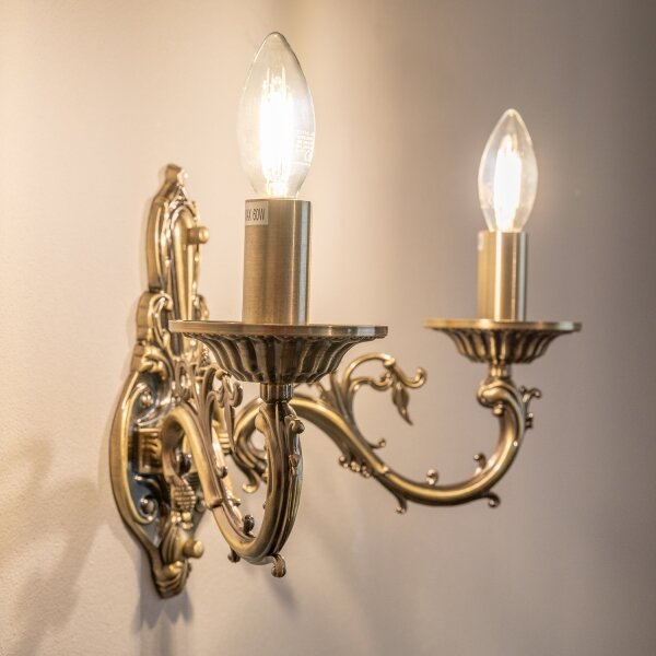 BRILAGI - Nástěnná lampa CLASSIC 2xE14/10W/230V mosaz