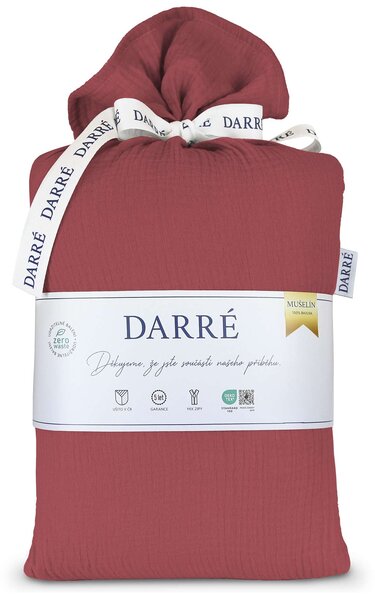 DARRÉ Mušelínové povlečení Wine Velikost: 140 x 200 + 70 x 90