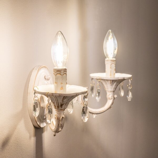 BRILAGI - Nástěnná lampa CLASSIC 2xE14/10W/230V krémová/patina
