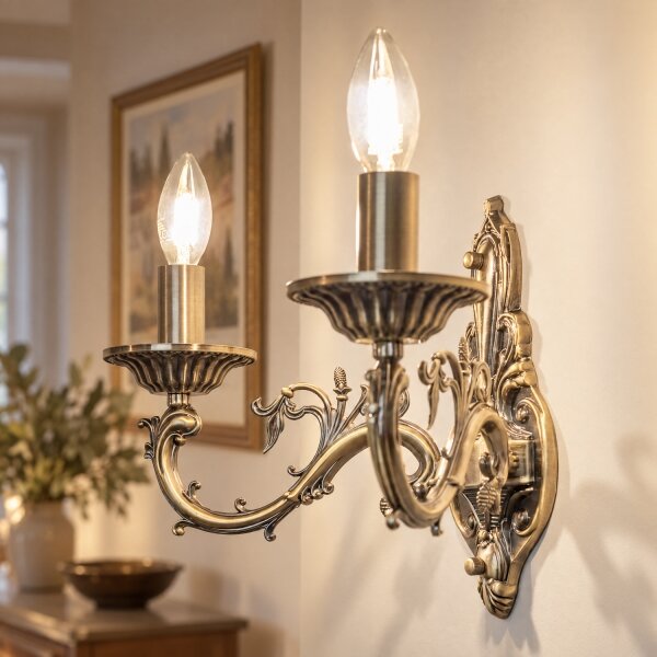 BRILAGI - Nástěnná lampa CLASSIC 2xE14/10W/230V mosaz