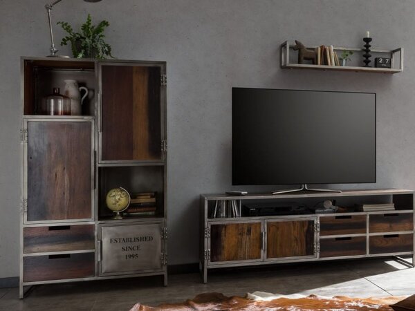 (3884) JERSEY industriální skříňka recyklované dřevo 90cm