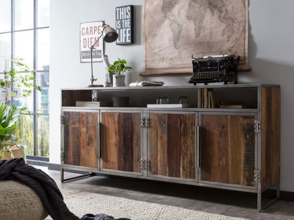 (3880) JERSEY industriální komoda recyklované dřevo 185cm
