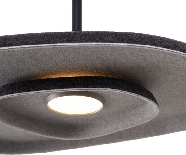 MAXLIGHT P0560 - LED Lustr na lanku DEUX LED/5W/230V černá