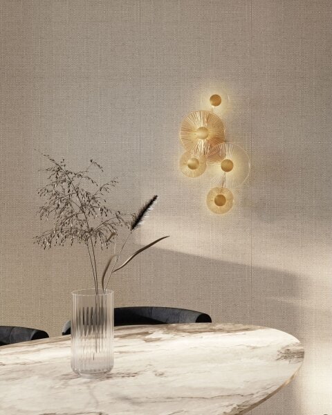 MAXLIGHT W0357 - LED Nástěnné svítidlo ALLURE 5xLED/5W/230V zlatá