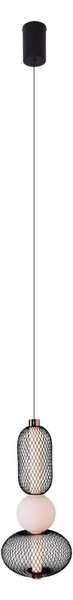 MAXLIGHT P0591 - LED Lustr na lanku BORA LED/10W/230V pr. 22 cm bílá/černá