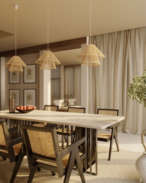 MAXLIGHT P0578 - Lustr na lanku AMALFI 1xE27/15W/230V pr. 45 cm béžová