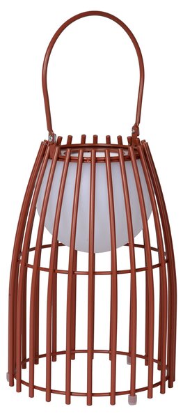 Lucide 06801/01/97 LED venkovní stolní lampička Fjara 1x0,3W | 30lm | 2800K | IP44 - rezavá, stmívatelná, kovová, nabíjející