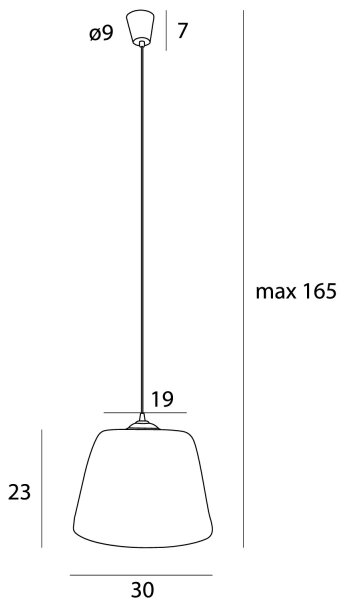 MAXLIGHT P0582 - Lustr na lanku POT 1xE27/15W/230V pr. 30 cm béžová