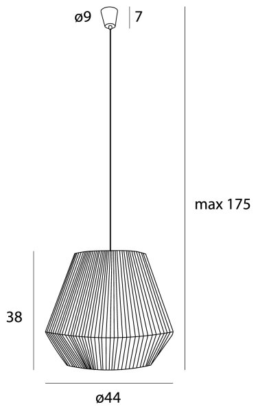MAXLIGHT P0584 - Lustr na lanku PRASLIN 1xE27/15W/230V pr. 44 cm béžová