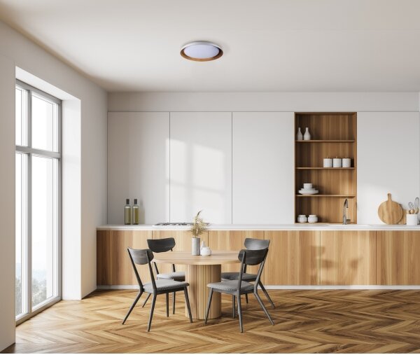 Kanlux 37317 - LED Stropní svítidlo NIFU LED/17,8W/230V pr. 43 cm bílá/hnědá
