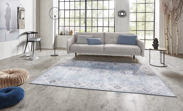 Hanse Home, AKCE: 80x200 cm Kusový koberec Asmar 104010 Brilliant/Blue, modrá, obývací pokoj