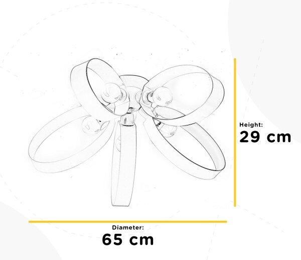 ONLI - Stropní svítidlo SERENA 5xE14/6W/230V černá