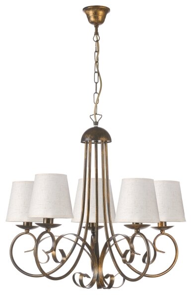 ONLI - Lustr na řetězu POMPEI 5xE14/6W/230V bronzová