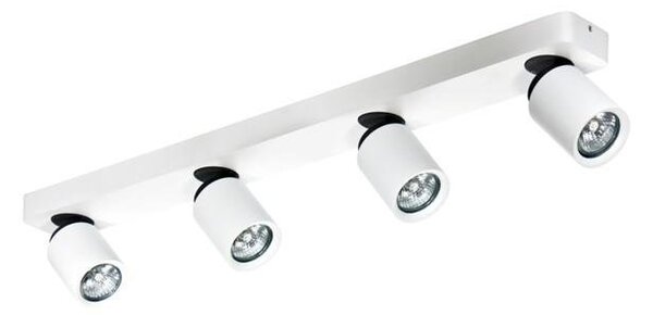 AZZ AZ0665 Stropní a nástěnné bodové svítidlo Azzardo Tomi 4 PR white/grey AZ0665 GU10 4x50W IP20 70cm bílo-šedé - AZZARDO