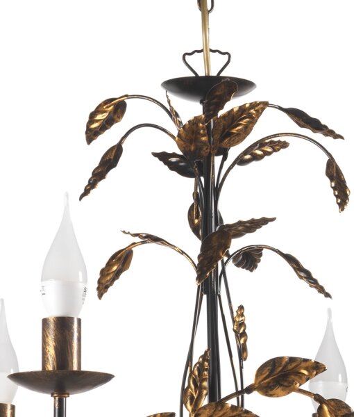 ONLI - Lustr na řetězu COLLANA 6xE14/6W/230V bronzová/zlatá