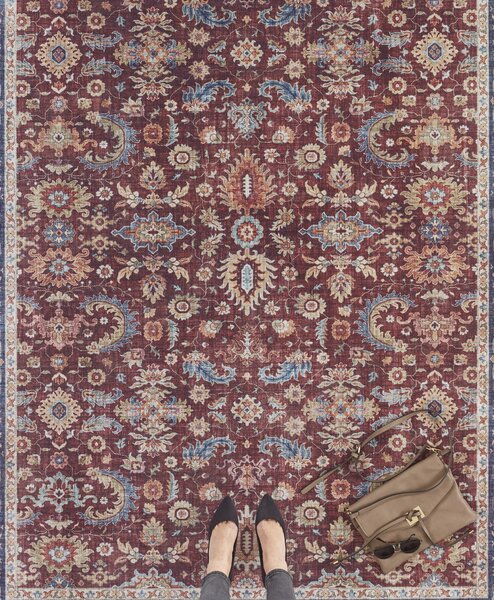 Hanse Home, Kusový koberec Asmar 104004 Bordeaux/Red, 80x150, červená, chodba / předsíň
