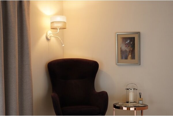 Brilagi - Nástěnná lampa ROYAL YUTE 1xE27/15W/230V + 1xG9/6W béžová/krémová/bílá