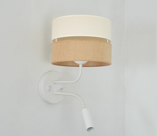 Brilagi - Nástěnná lampa ROYAL YUTE 1xE27/15W/230V + 1xG9/6W béžová/krémová/bílá