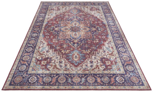 Hanse Home, Kusový koberec Asmar 104000 Plum/Red, 80x150, červená, chodba / předsíň