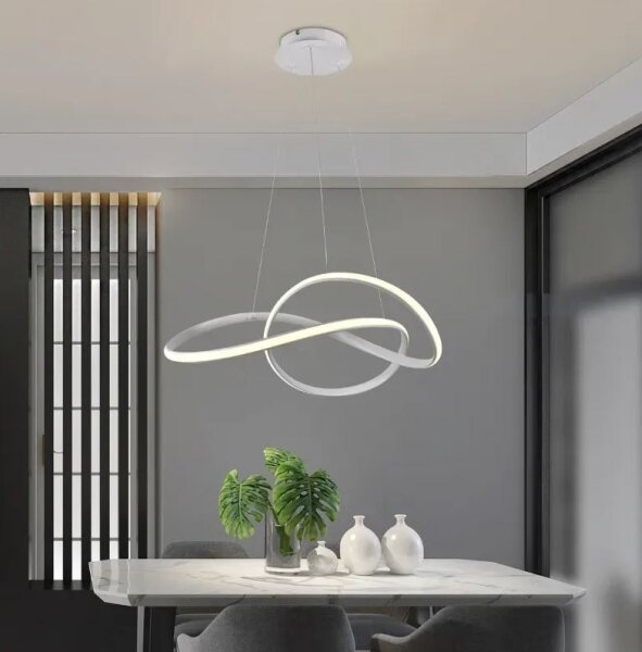 Brilagi-LED Stmívatelný lustr na lanku COSMOWAVE LED/70W/230V 3000-6500K bílá+DO