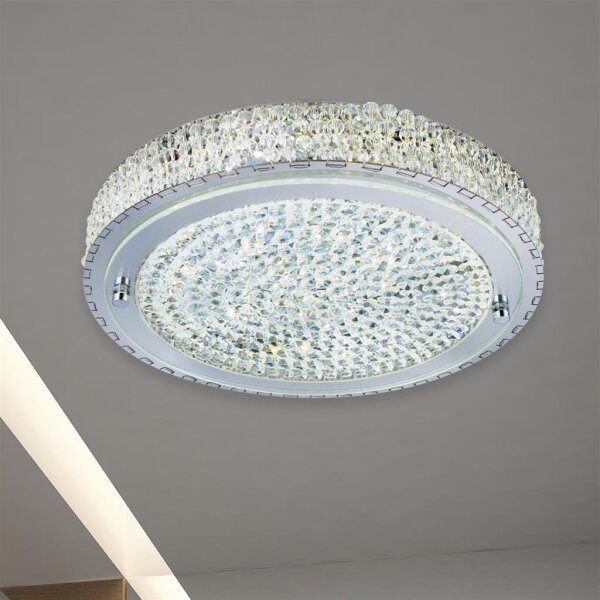 Searchlight 2714CC - LED Stropní svítidlo FLUSH LED/24W/230V pr. 40 cm chrom
