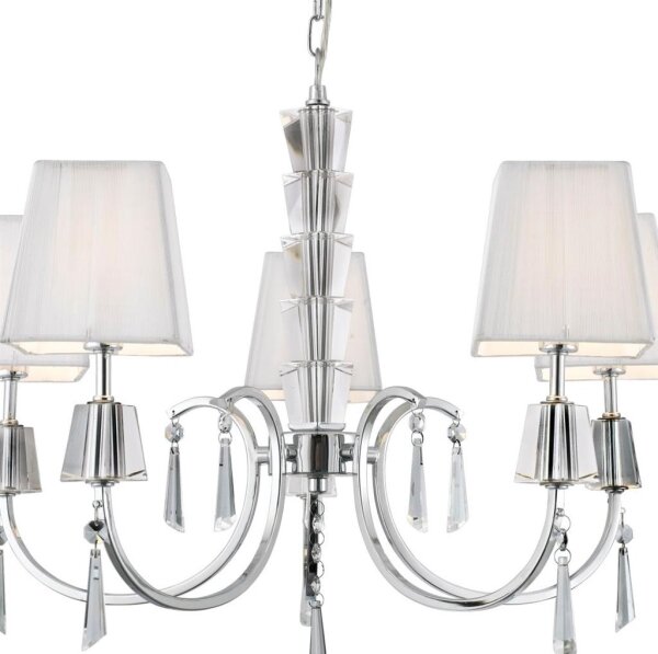 Searchlight 6885-5CC - Lustr na řetězu PORTICO 5xG9/33W/230V chrom