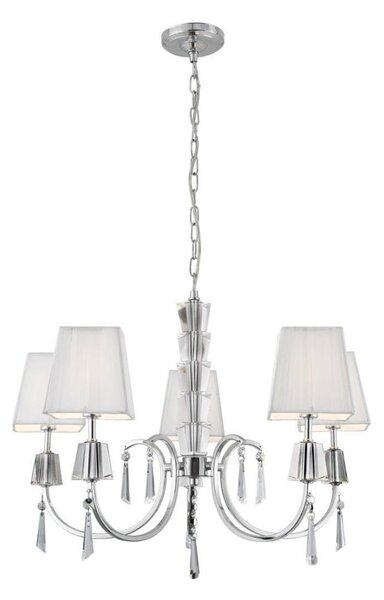 Searchlight 6885-5CC - Lustr na řetězu PORTICO 5xG9/33W/230V chrom