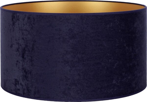 Duolla - Stínidlo univerzální VELVET E27 pr. 35 cm modrá/zlatá