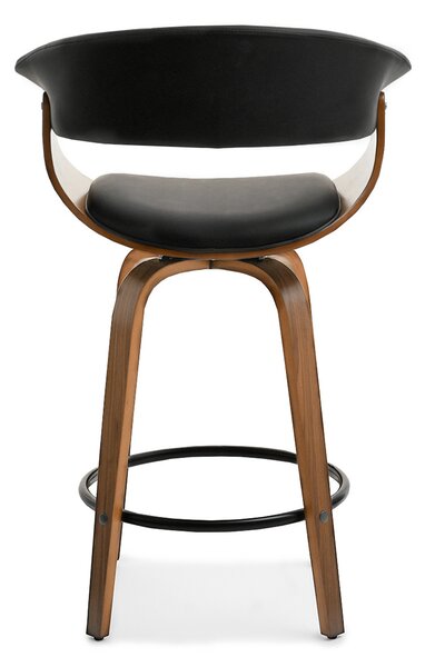 - Designová barová židle MAITE - ořech / černá