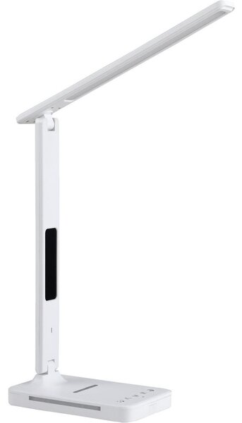 LED Stm. lampa s bezdr. nab. QI, displejem a USB portem LED/7W/230V 3000-6000K