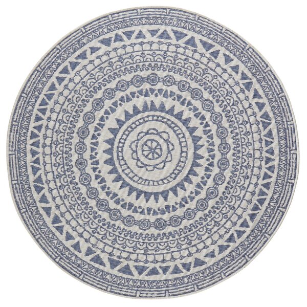 NORTHRUGS - Hanse Home, Kusový koberec Twin Supreme 103859 Coron Blue/Cream kruh | modrá Typ: kulatý 140x140 cm